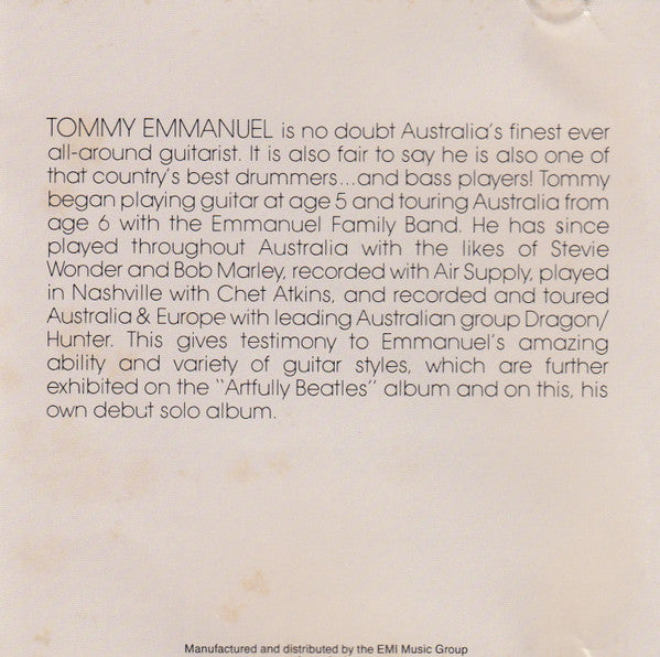 Tommy Emmanuel : Up From Down Under (CD, Album, RE)