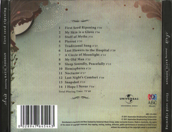Elixir (20) Featuring Katie Noonan : First Seed Ripening (CD, Album)