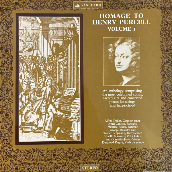 Henry Purcell - Alfred Deller, April Cantelo, Maurice Bevan : Homage To Henry Purcell (LP)