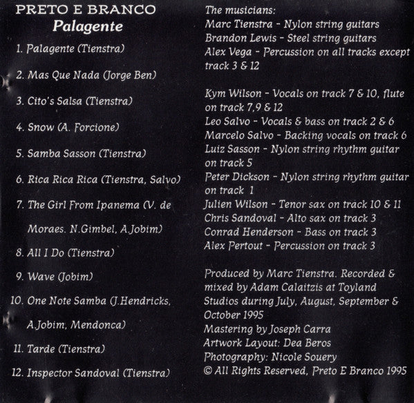 Preto E Branco : Palagente (CD, Album)