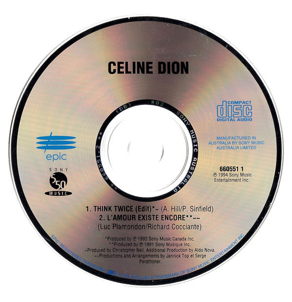 Celine Dion* : Think Twice (CD, Single)