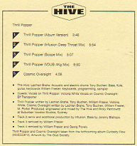 The Hive : Thrill Popper (CD, Single)