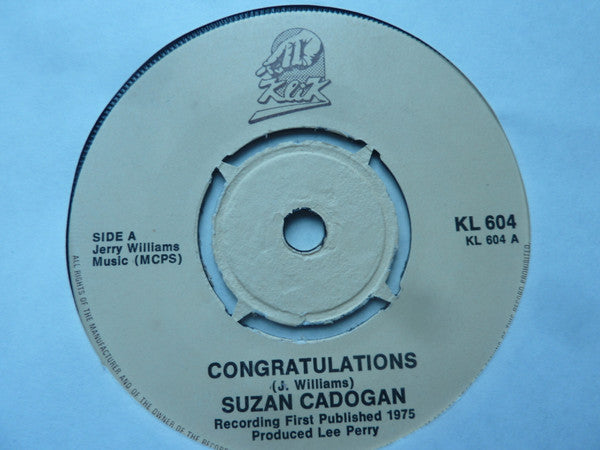 Susan Cadogan : Congratulations / In The Ghetto (7", 4 P)