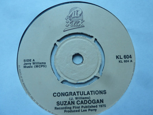 Susan Cadogan : Congratulations / In The Ghetto (7", 4 P)