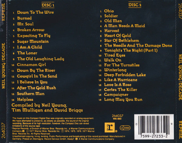 Neil Young : Decade (2xCD, Comp, RE)