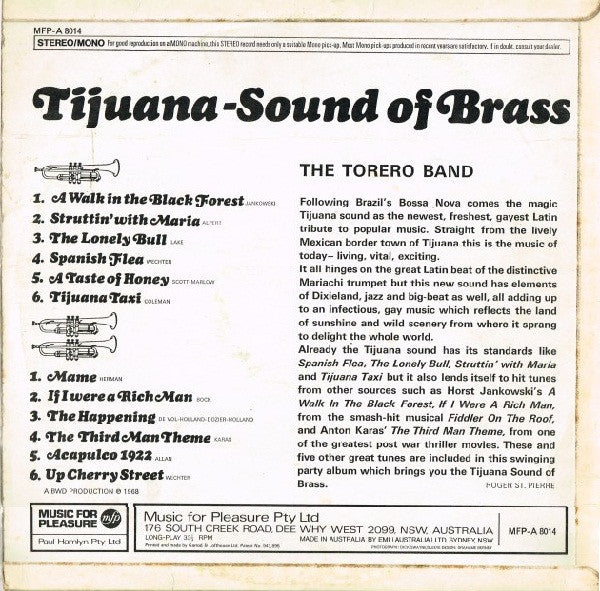 The Torero Band : Tijuana - Sound Of Brass (LP, Album)