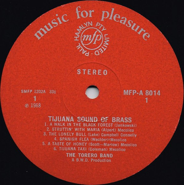 The Torero Band : Tijuana - Sound Of Brass (LP, Album)