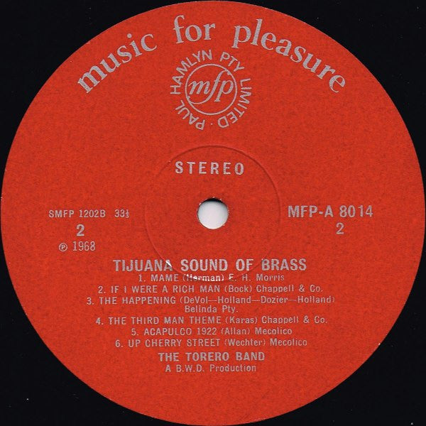 The Torero Band : Tijuana - Sound Of Brass (LP, Album)