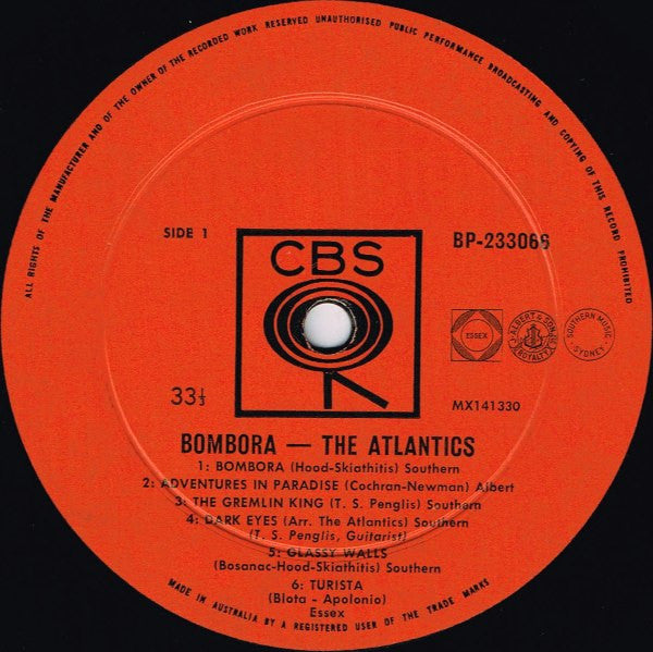 The Atlantics : Bombora (LP, Album, Mono)