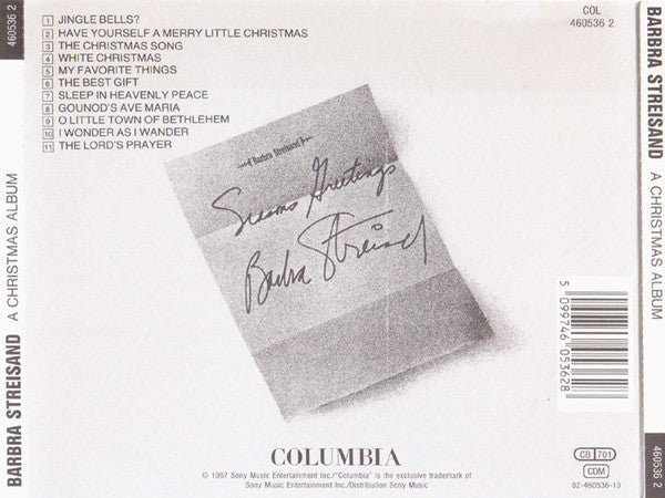 Barbra Streisand : A Christmas Album (CD, Album)