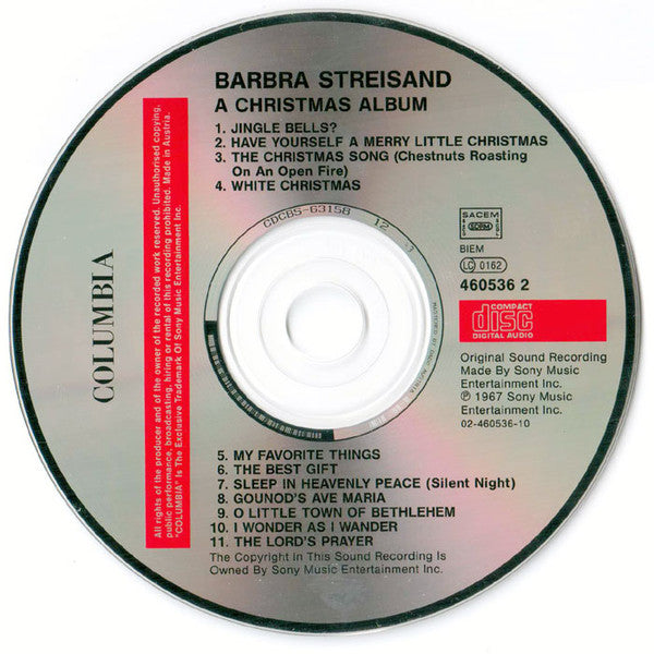 Barbra Streisand : A Christmas Album (CD, Album)