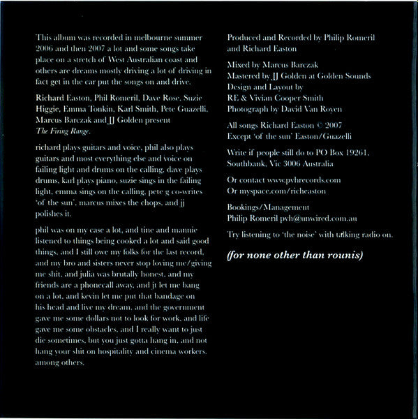 Richard Easton (2) : The Firing Range (CD, Album)