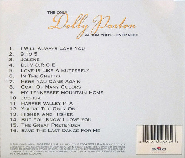Dolly Parton : The Only Dolly Parton Album You'll Ever Need (CD, Album, Comp)