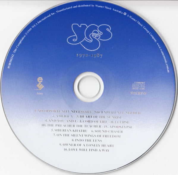 Yes : The Best Of Yes 1970-1987 (CD, Comp)