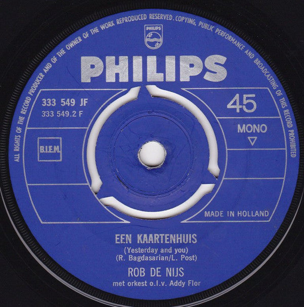 Rob de Nijs : Kiek-Kado / Een Kaartenhuis (7", Single, Mono)