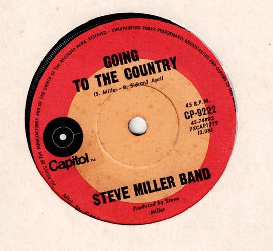 Steve Miller Band : Going To The Country (7", Single)