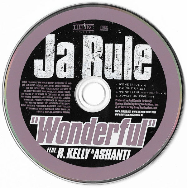 Ja Rule Feat. R. Kelly & Ashanti : Wonderful (CD, Maxi)