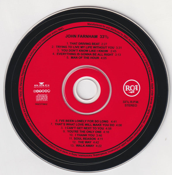 John Farnham : 33⅓ (CD, Album)
