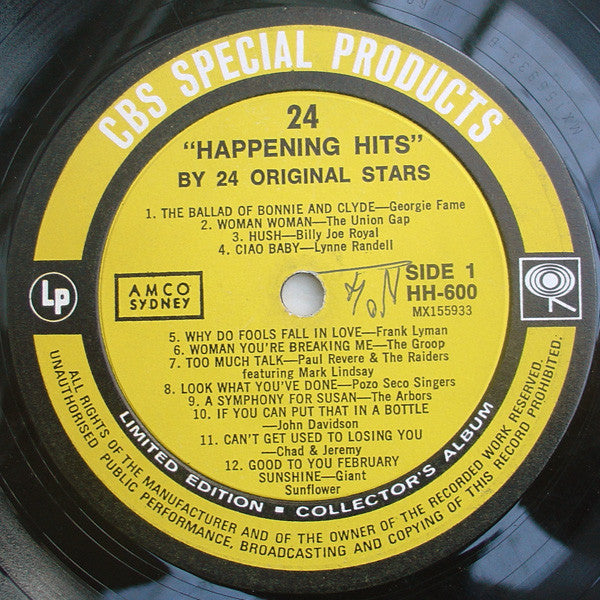 Various : 24 Happening Hits (LP, Comp, Mono, Ltd)