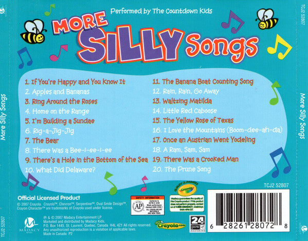 The Countdown Kids : More Silly Songs (CD)