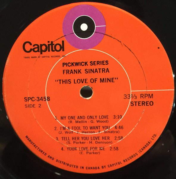 Frank Sinatra : This Love Of Mine (LP, Comp)