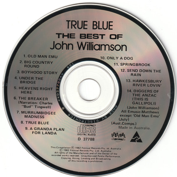 John Williamson : True Blue - The Best Of John Williamson (CD, Comp, RE)