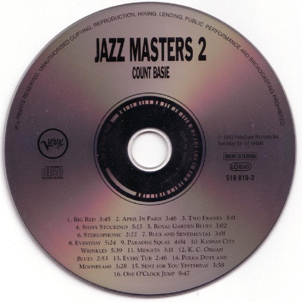 Count Basie : Verve Jazz Masters 2 (CD, Comp)