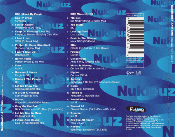BK & Fergie : HardHouse Anthems (2xCD, Mixed)