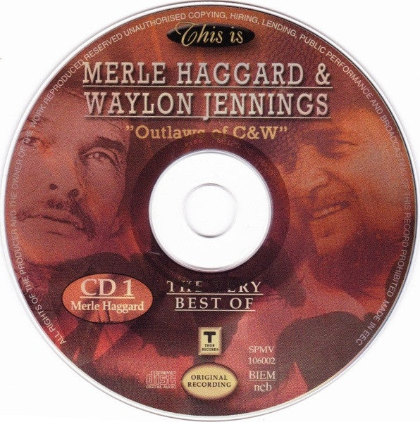 Merle Haggard & Waylon Jennings : Outlaws Of C&W (The Very Best Of) (2xCD, Comp, RM)