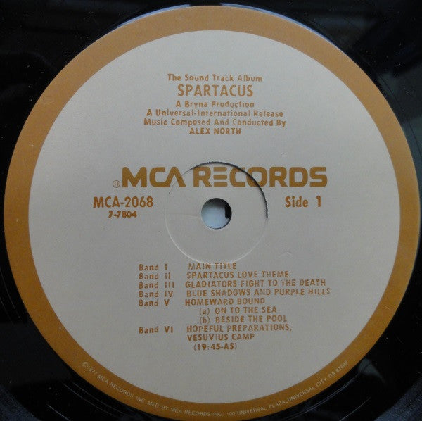 Alex North : Spartacus (The Sound Track Album) (LP, Album, RE, RP, Gat)