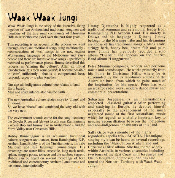 Waak Waak Jungi : Crow Fire Music (CD, Album)