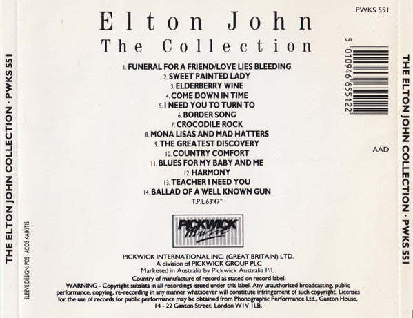 Elton John : The Collection (CD, Comp, RM)