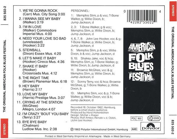 Various : The Original American Folk Blues Festival (CD, Album, RE, RP)