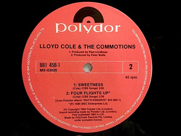 Lloyd Cole & The Commotions : Rattlesnakes (12", Maxi, Ltd)