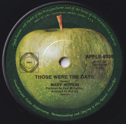Mary Hopkin : Those Were The Days (7", Single)