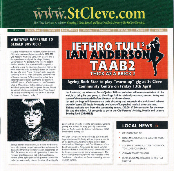 Ian Anderson : TAAB2 (CD, Album)