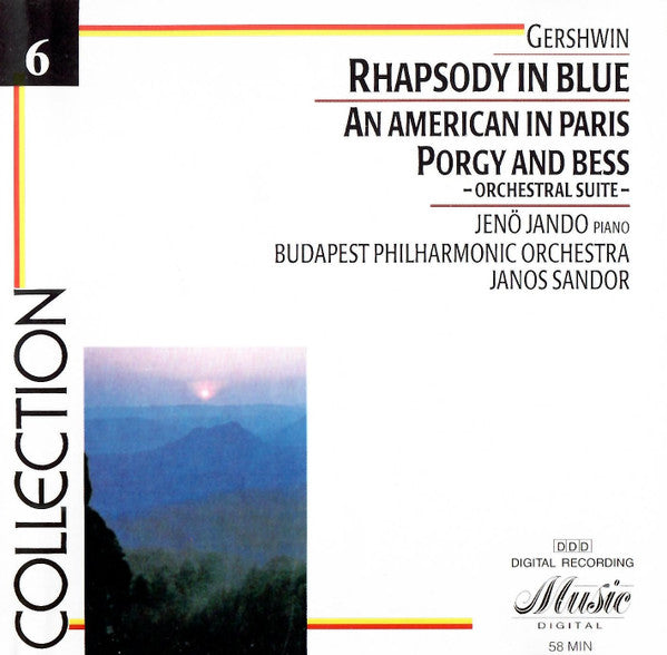 Gershwin* - Jenö Jandó, The Budapest Philharmonic Orchestra, Janos Sandor : Rhapsody In Blue / An American In Paris / Porgy And Bess (Orchestral Suite) (CD, RE)