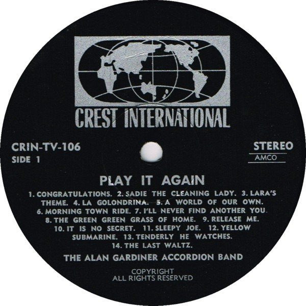 The Alan Gardiner Accordion Band* : Play It Again (LP, Album)