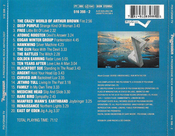 Various : Progression (A Progressive Rock Anthology) (CD, Comp)