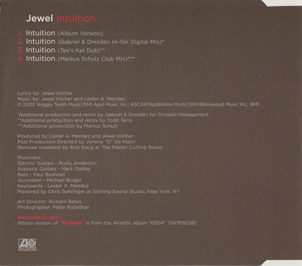 Jewel : Intuition (CD, Maxi)