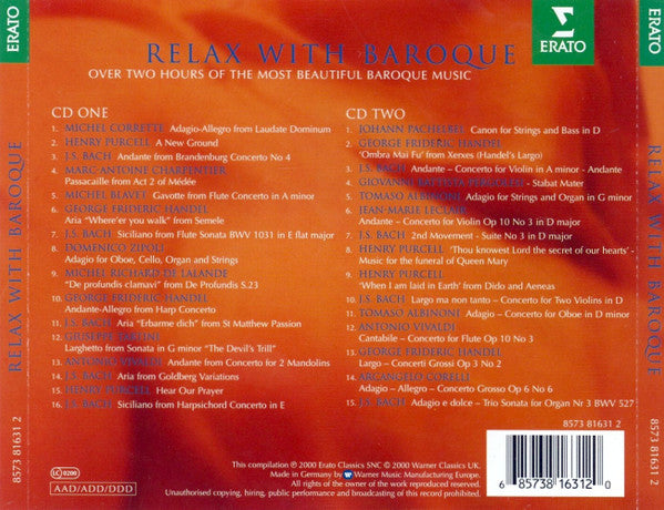 Various : Relax With Baroque (2xCD, Comp)