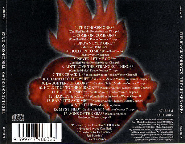 The Black Sorrows : The Chosen Ones (CD, Comp)