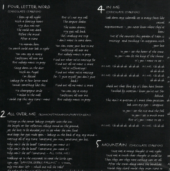 Chocolate Starfish : Chocolate Starfish (CD, Album)