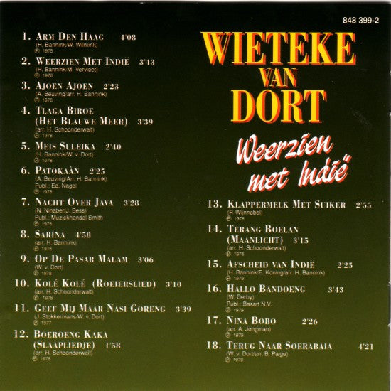Wieteke Van Dort : Weerzien Met Indië (CD, Album)