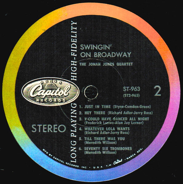 The Jonah Jones Quartet : Swingin' On Broadway (LP, Album, Scr)