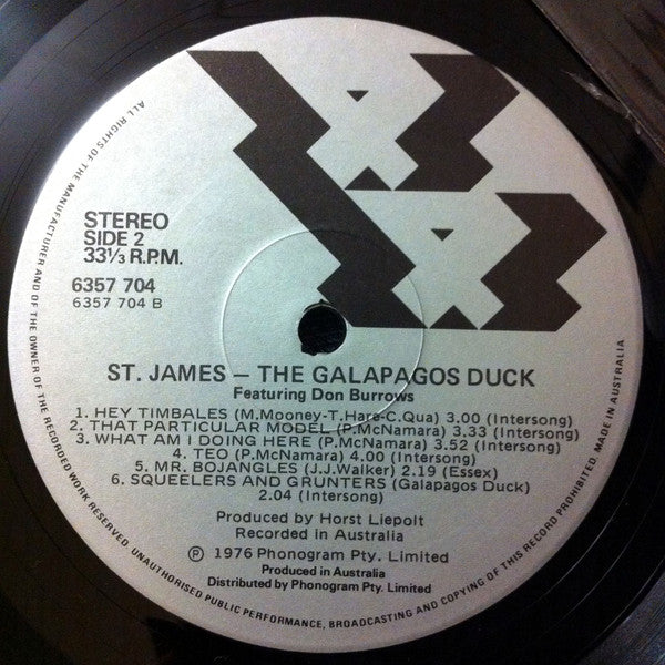 The Galapagos Duck* Featuring Don Burrows : St James (LP, Album)