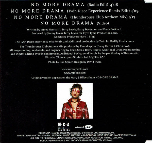 Mary J Blige* : No More Drama (CD, Single, Enh)