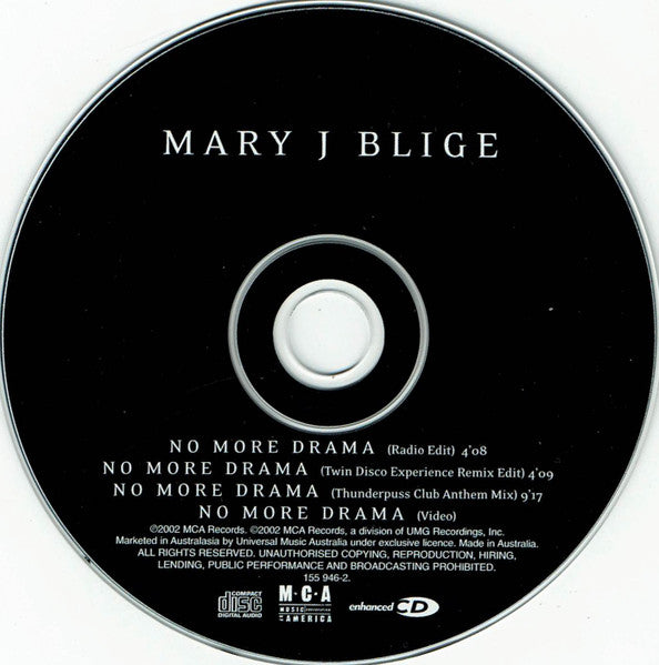Mary J Blige* : No More Drama (CD, Single, Enh)