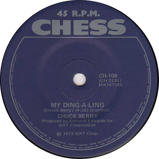 Chuck Berry : My Ding-A-Ling / Johnny B. Goode (7", Single)
