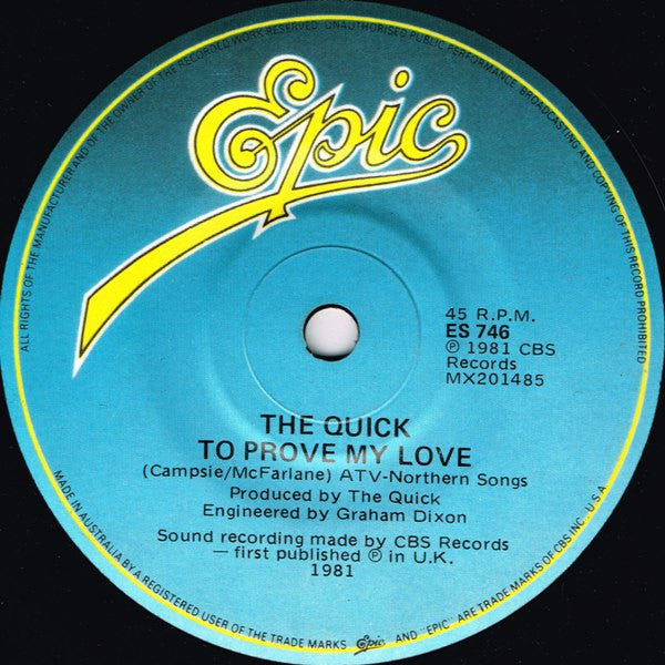 The Quick : The Rhythm Of The Jungle (7", Single)